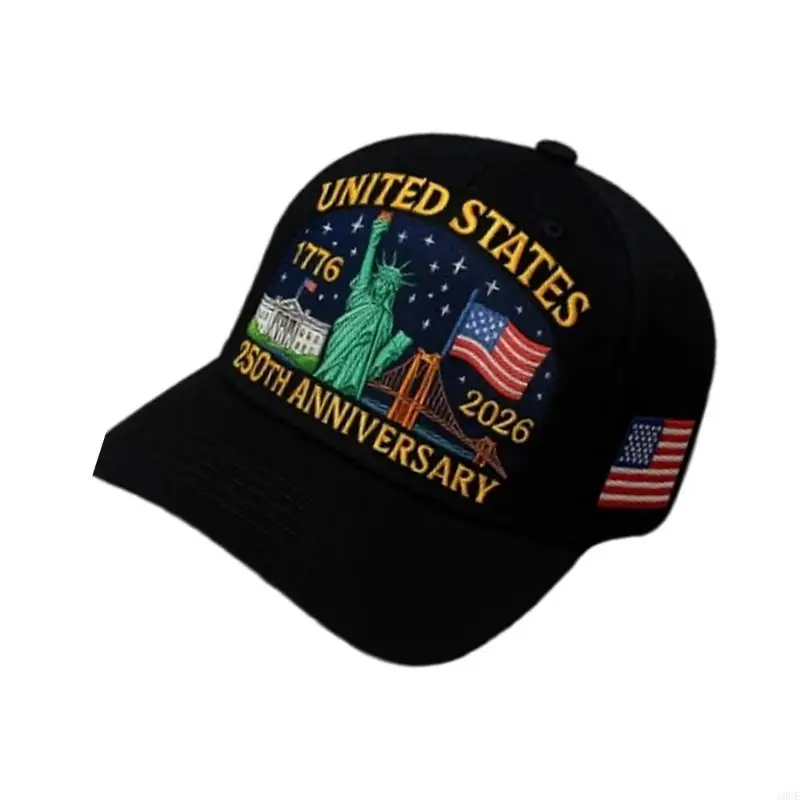 Patriotic 3D Printed US 250Th Celebration Baseball Cap Adjustable Strap Hat Practical Fabric Outdoor Casual Wear 