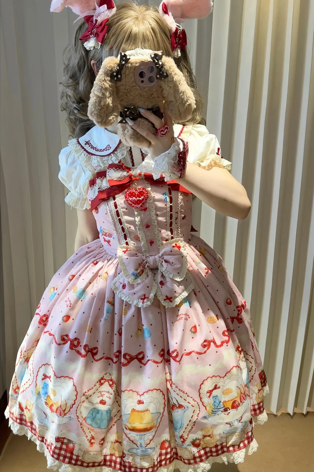 Original Daily Sweet Lolita Birthday Strap Dress Jsk Sweet Princess Kawaii Y2k Cute Printed Bow Lo Short Dresses Summer New