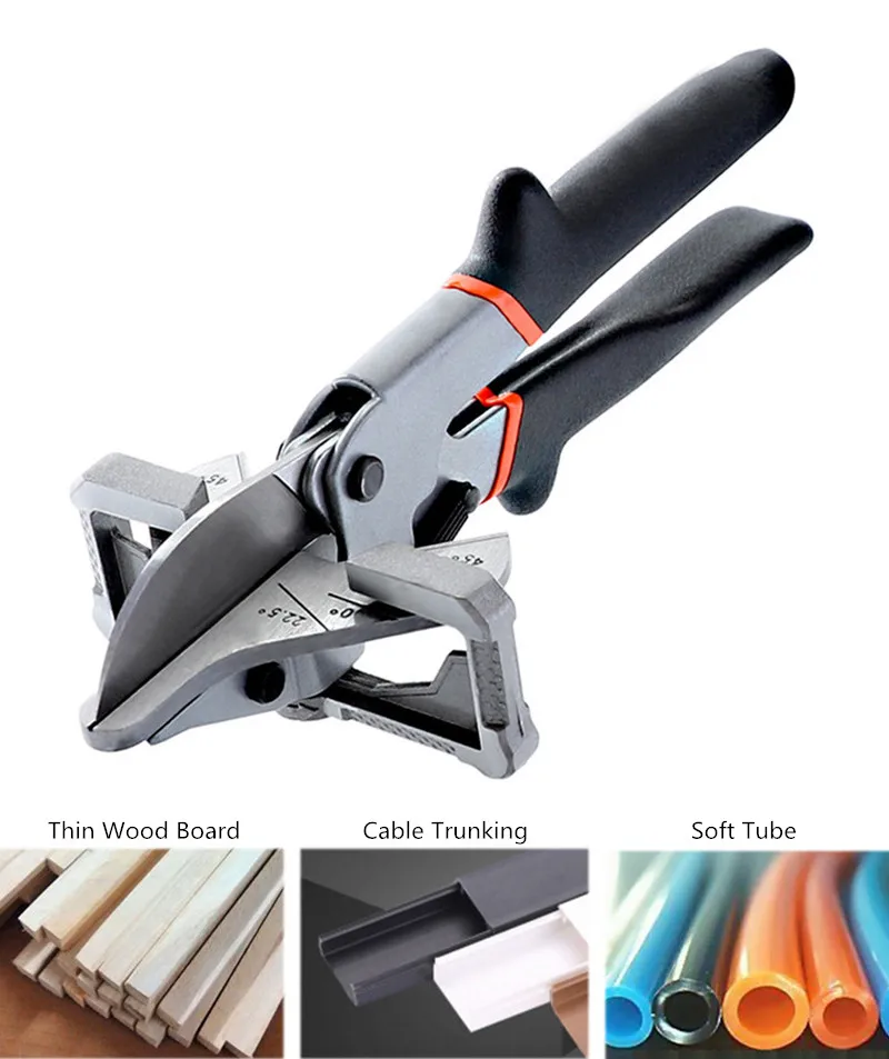 

0-135 Degree Adjustable Angle Scissors Miter Cutter Angle Shear Hand Shear Pipe Scissors Cable Hose Wire Trunking Duct Cutter