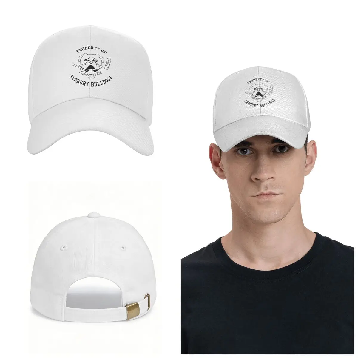 Property Of Sudbury Bulldogs Cap Fashion Casual Baseball Caps Adjustable Hat Unisex Baseball Hats Customizable Polychromatic