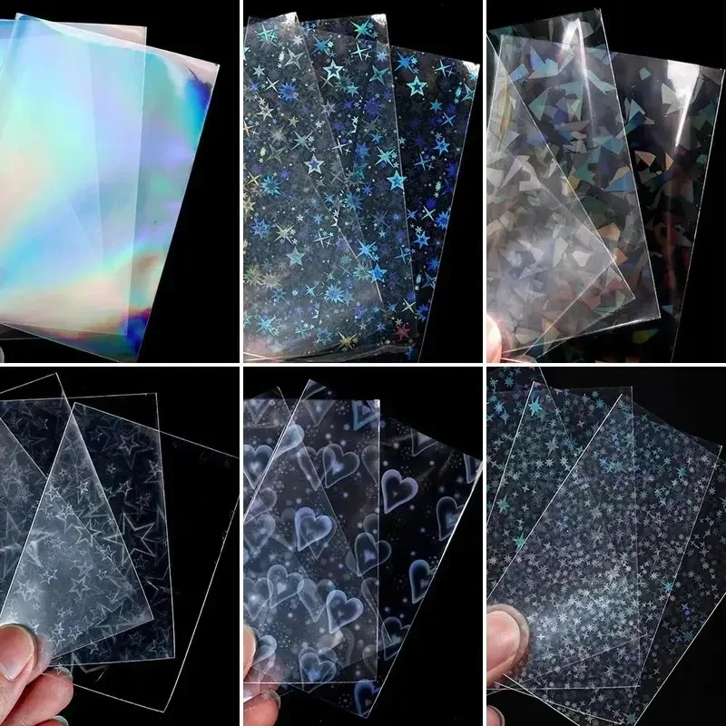 100-400pcs 61x88mm Card Sleeves Transparent Laser Photcards Protector Waterproof Scratch-resistant Photocard Protector Film