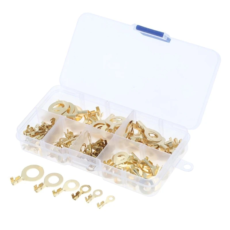 LXAF 150pcs Completes Electrical Connection Set Electrical Cable Joiners set O-Type Wire Connectors Rings with Storage Case