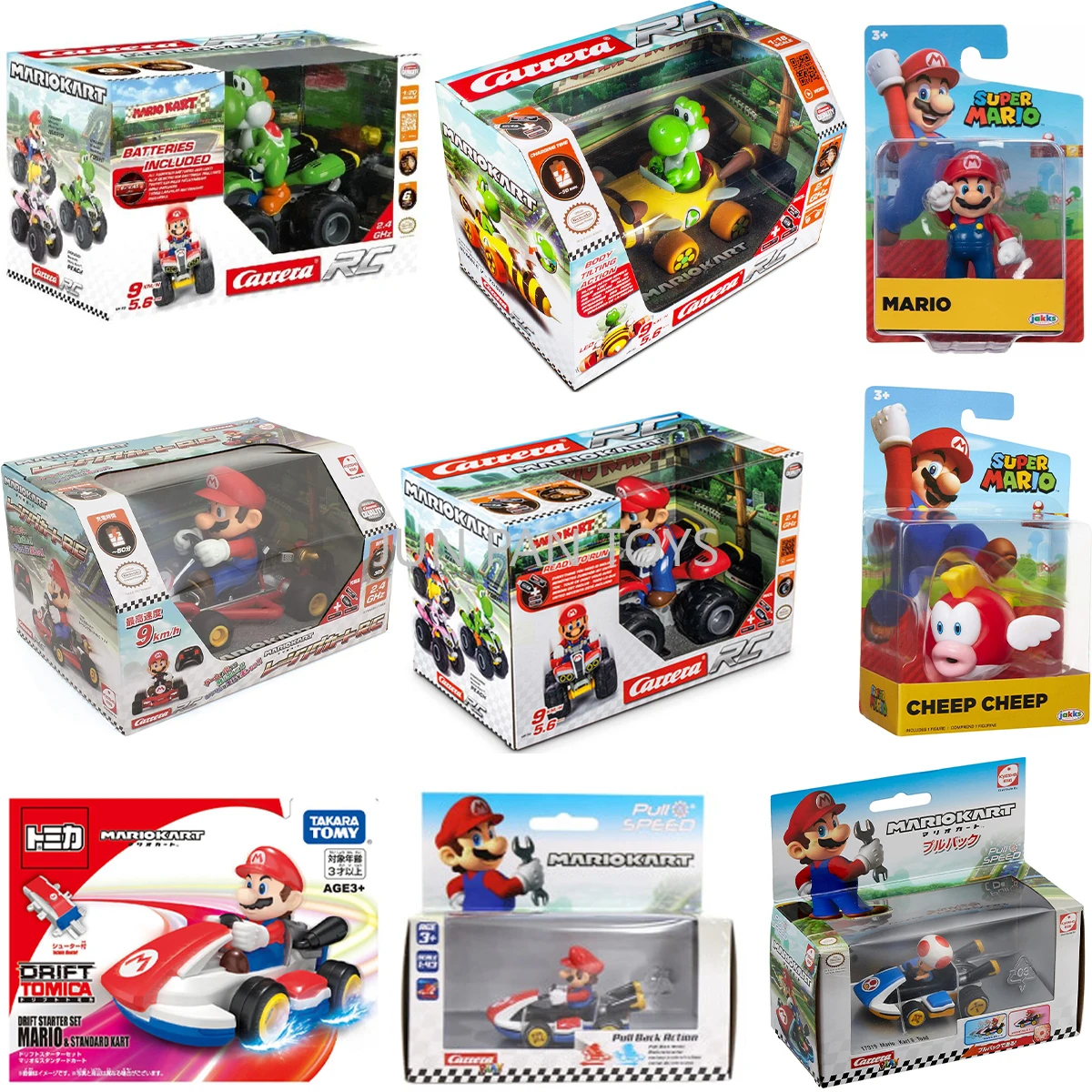 

Оригинальная фигурка Super Mario Kart Yoshi, детские игрушки для мальчиков, подарок для мальчиков, RC, Марио, карт, дрифт, томика, Такара, томия, Bowser Jr Boo, Goomba
