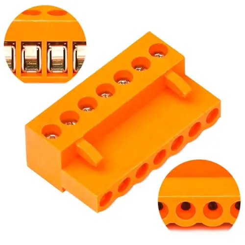 

3.96mm Connector 7 Pin Phoenix Connector HT396K HT3.96K HT3.96V HT3.96R Orange PCB Screw Terminal Block (4Pcs 3.96M-7Pin)