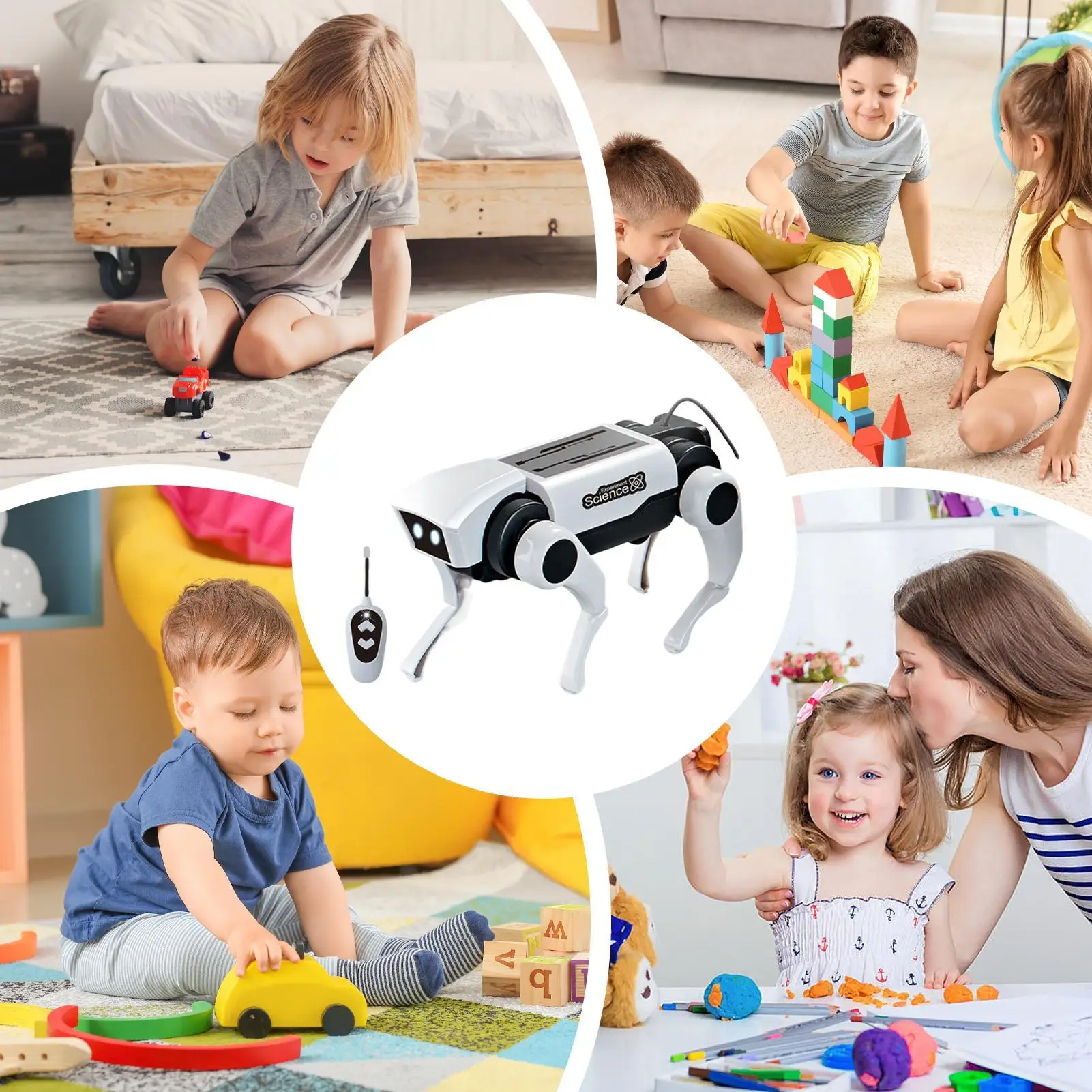 AI Dog Solar Interactive Educational Kit Robot Dog Toys For Adults Kids Boys Girls Birthday Holiday Parties