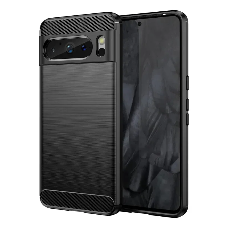 For Google Pixel 2 3 3A 4 4A 5G 5 XL Cases Carbon Fiber Soft TPU Matte Silicone Phone Cases For Pixel 6 6A 7 7A 8 Pro Back Cover