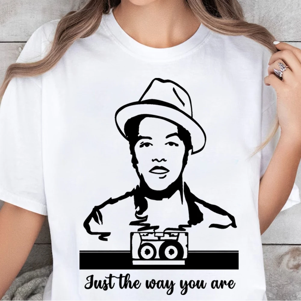 Bruno Mars Just the Way You Are T-shirt Man Woman Harajuku Short Sleeve O-neck Casual Shirt Gift