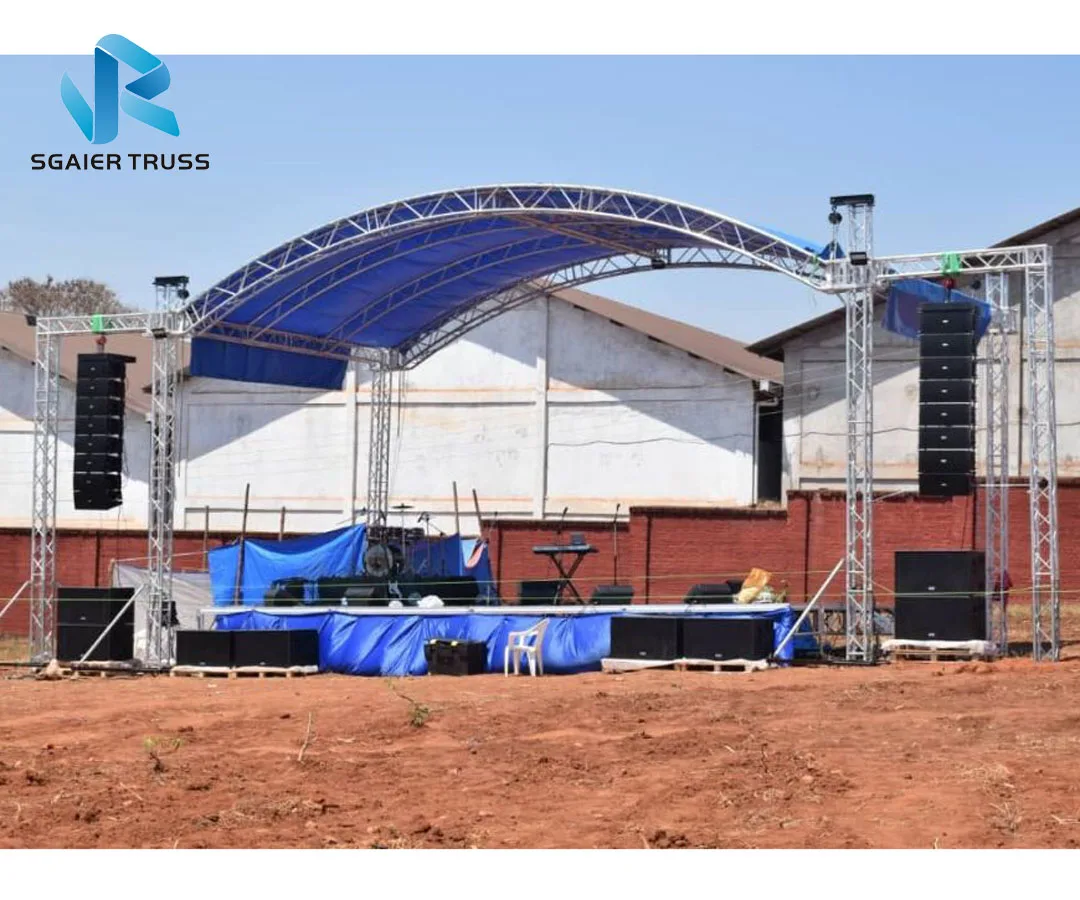 10X6X6M Event Stage Truss Scene With Arch Roof 300x300mm Aluminum Truss