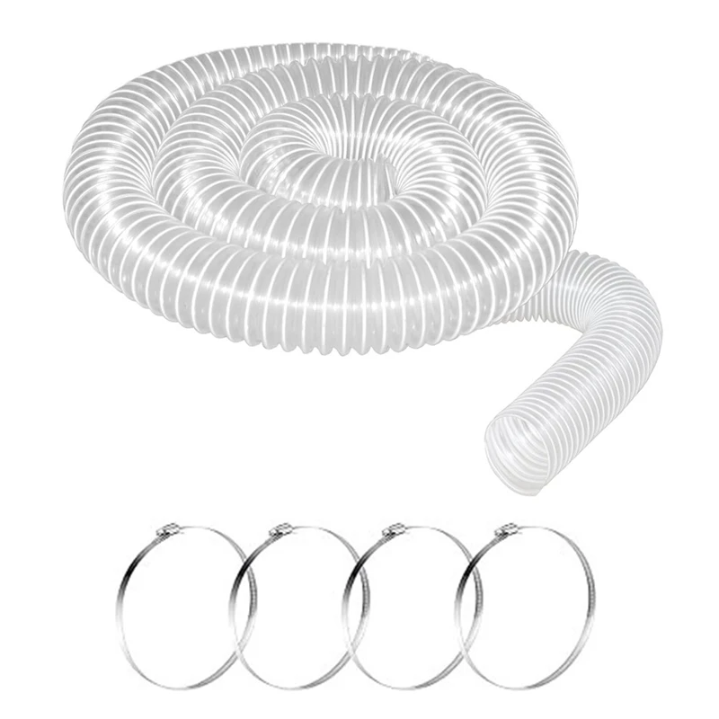 

A26F-PVC Dust Collection Hose & 2 1/2In Ports 10Ft,Dust Collection Hose, PVC Fume Collection Hose For Dust Collection Systems