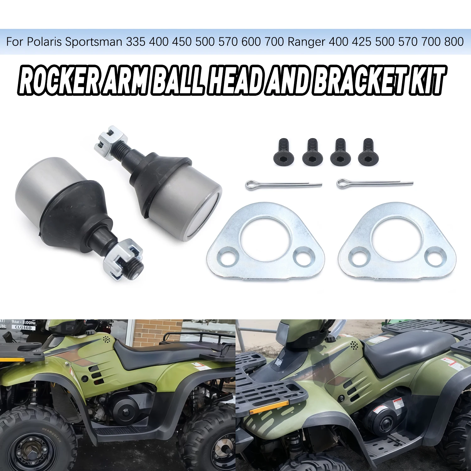 

Ball Joint Bracket Kit Parts For Polaris Sportsman 335 400 450 500 570 Magnum Ranger ETX EV LSV Xplorer ACE 325 900 Magnum 800
