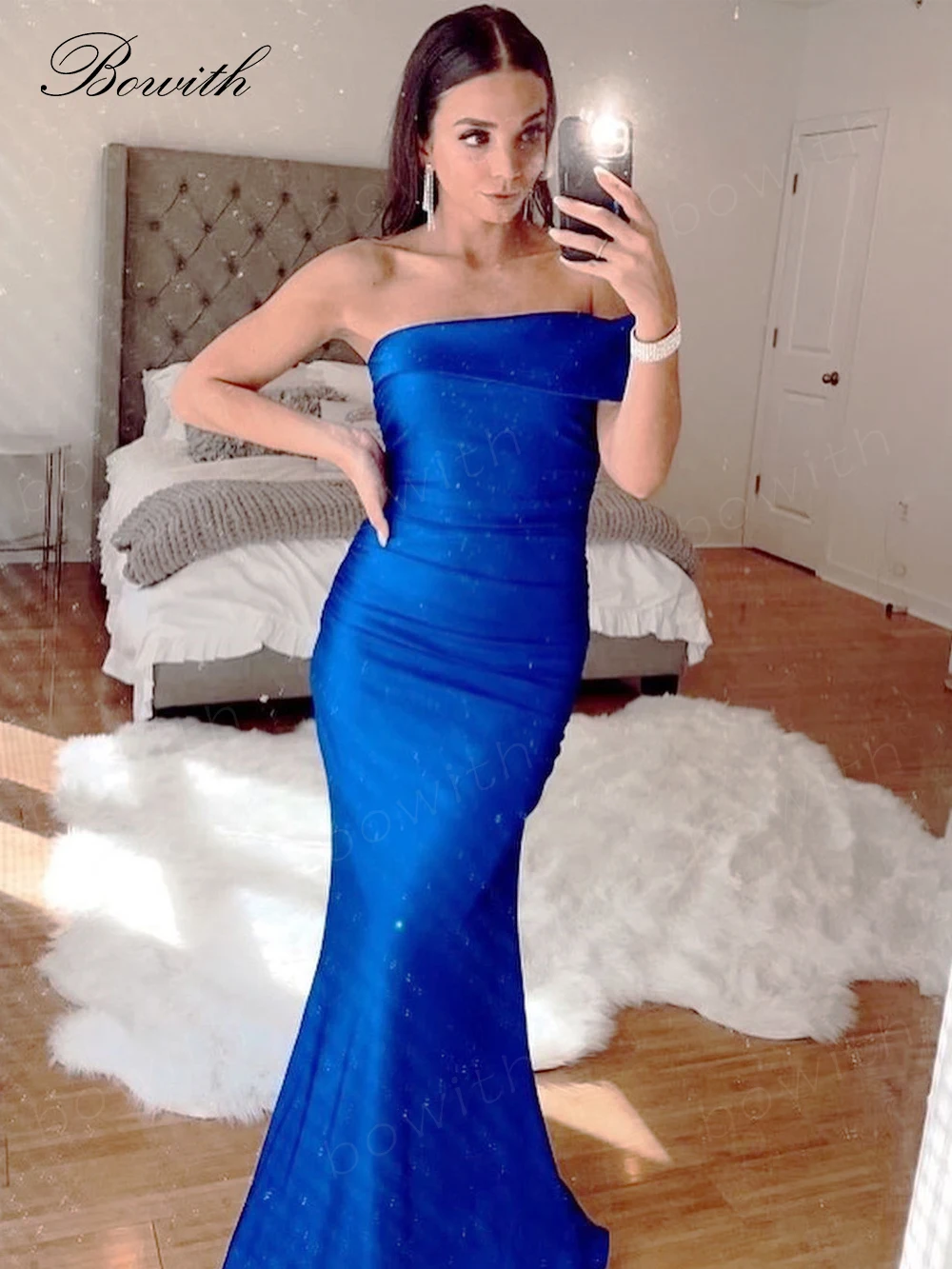 

Bowith One Shoulder Evening Party Dresses Mermaid Luxury Dress for Gala Party 2023 Formal Celebrity Dresses vestidos de fiesta