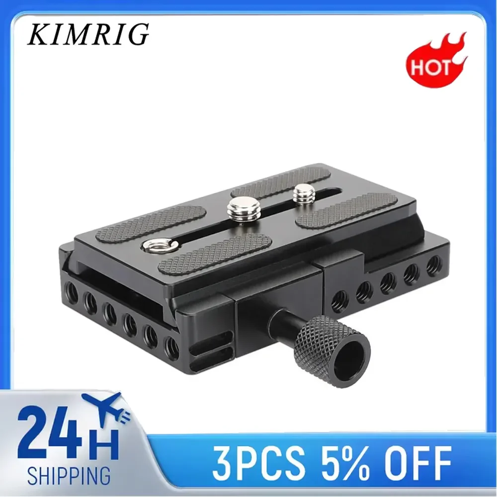 KIMRIG Phiên Bản Dài Hơn Nhanh Chóng Phát Hành Đĩa Hội P200 Kẹp Adapter Dành Cho Máy Ảnh Manfrotto 577 501 500AH 701HDV Q5 Chân Máy Ảnh Bộ