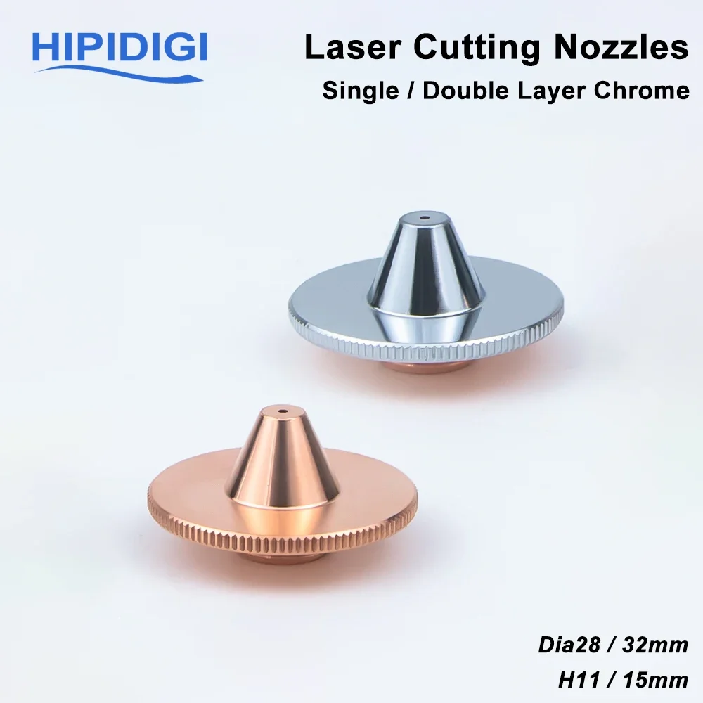 Laser Nozzle Type C Single Double Layer Chrome D28/32mm H11 H15 M11 for HANS Precitec Raytools Fiber Cutting Machine Consumables