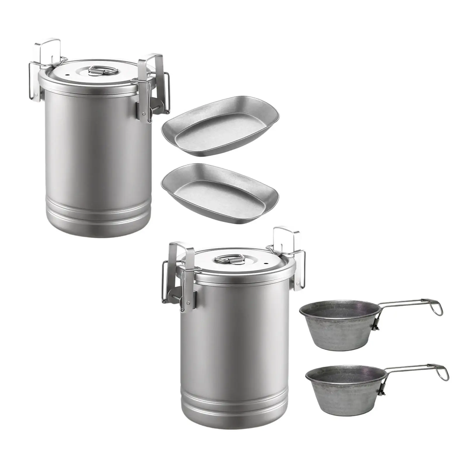 

Camping Cooking Pot Practical Cookware Large Capacity Cooking Utensils Steaming Pot for Picnic Cooking Barbecue Fishing Travel