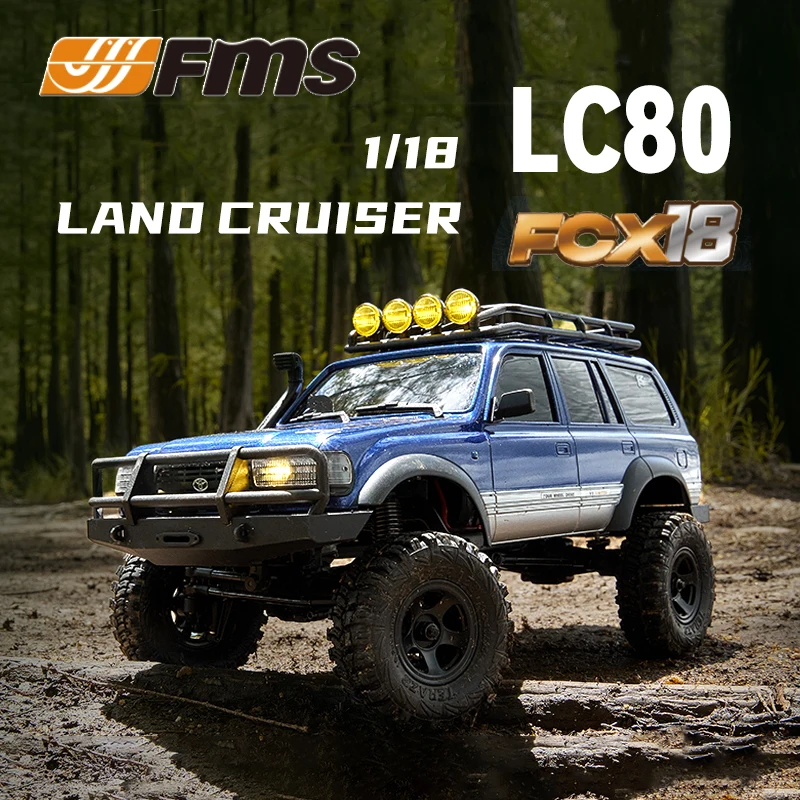 FMS FCX18 1/18 LAND CRUISER LC80 Remote control four-wheel drive climbing off-road vehicle RC car toy RTR version
