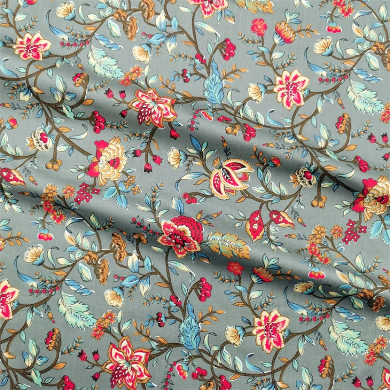 160x50cm New Floral Cotton Twill Sewing Fabric, Making Bedding Duvet Cover Bag Handmade Dress Lining Cloth