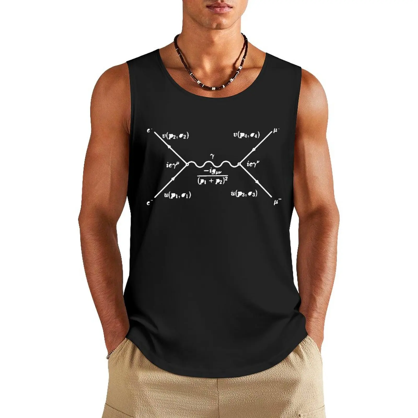 

Feynman diagram electron positron scattering Tank Top training weight vest sleeveless shirts