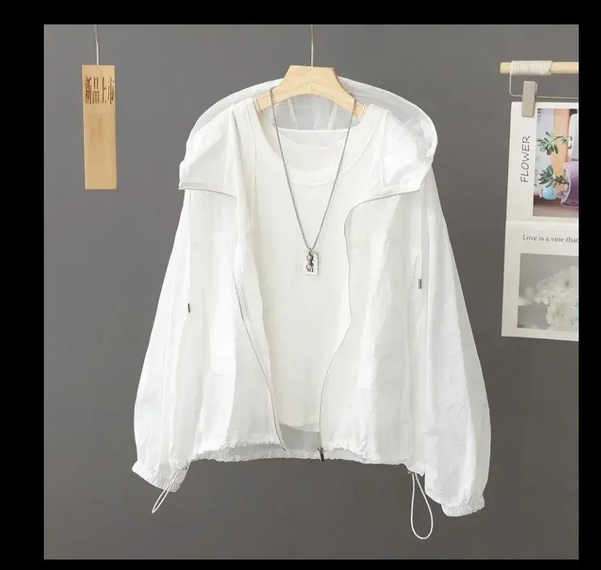 2025 Estate nuove donne tinta unita protezione solare abbigliamento outdoor moda sport viaggi ciclismo giacca grande traspirante