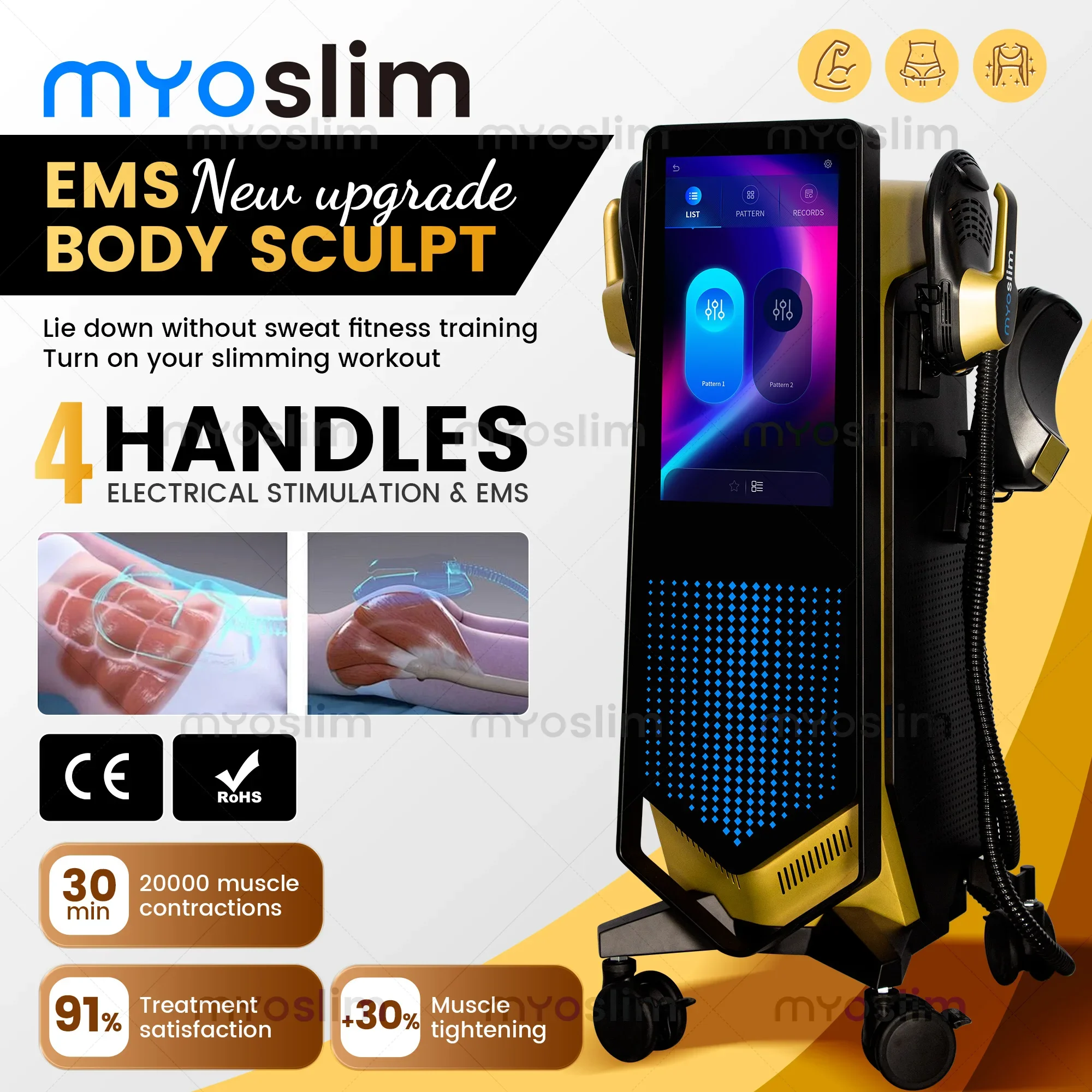

NEW Muscle stimulation EMS Weight Loss Shaping Slimming Beautiful Fitness Chest Abdominal MuscleVestLine Waist ShaPing