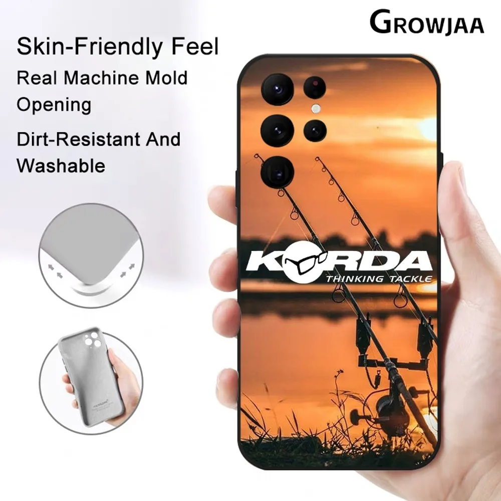 

K-Korda Fishing Tackle Phone Case for Samsung Galaxy S24 Ultra S22 S23 Ultra S21 S20 Protective Silicone Funda