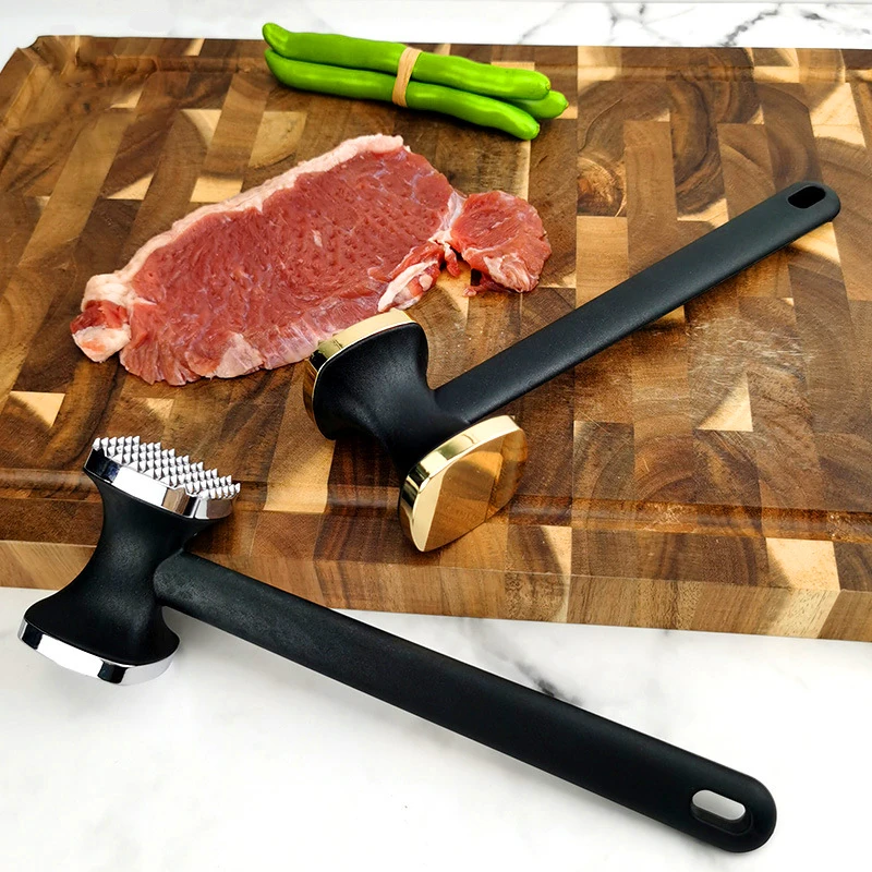 Meat Tenderizer Tool Dual-Sided Kitchen Steak Hammer Mallet With Comfort Grip Handle Sturdy Meat Mallet Masher For Tenderizing