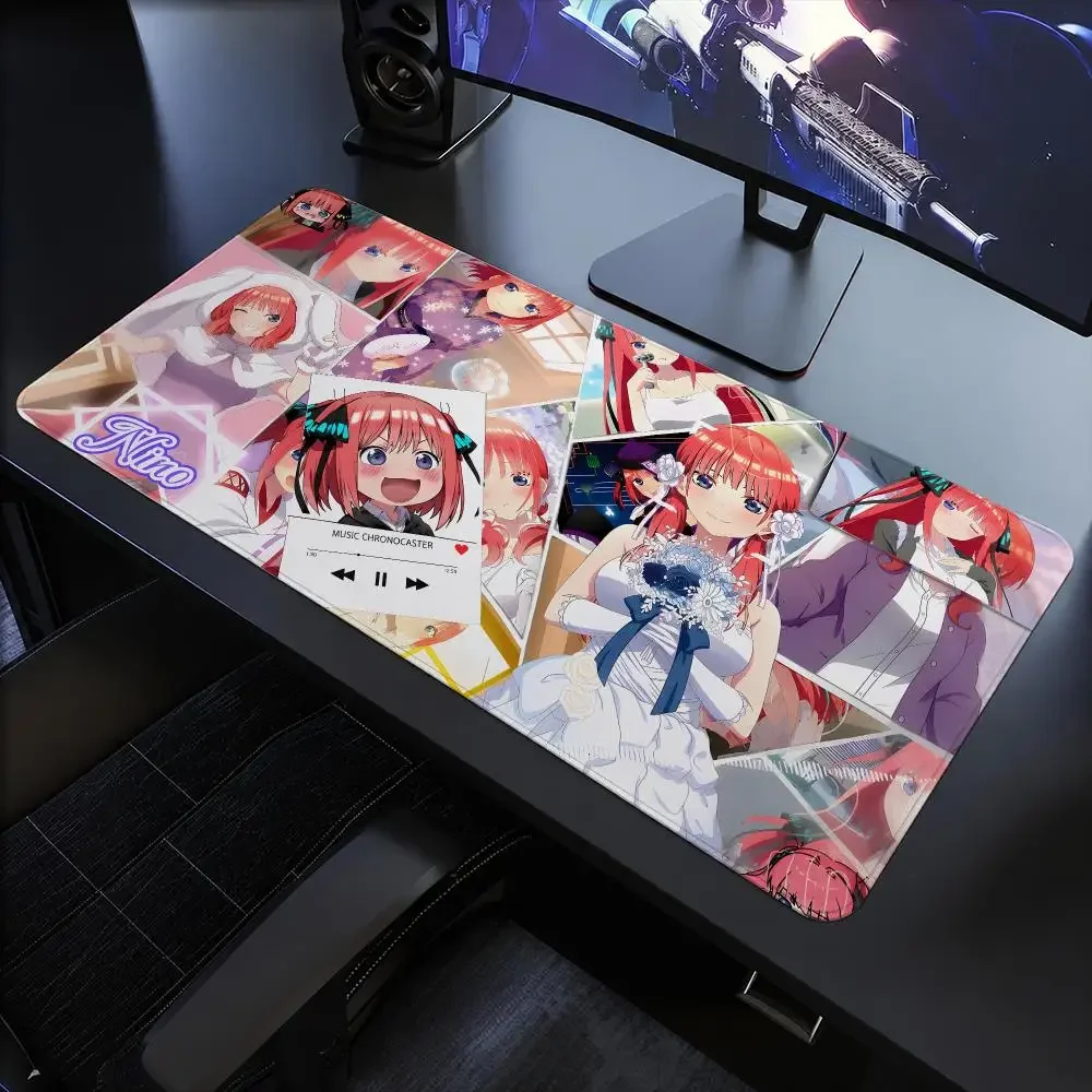 HD Print Anime The Quintessential Quintuplets Mouse Pad Anti-Slip Rubber Base Extended Desk Mat For Gamers Office Computer