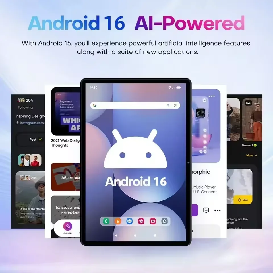 تابلت جديد 2025 P90 Pro مقاس 11 بوصة و24 جيجابايت + 2 تيرا بايت أندرويد 16 سنابدراجون 8gen3 تابلت للتعرف على الوجه 20000 مللي أمبير في الساعة 5G بشريحتين