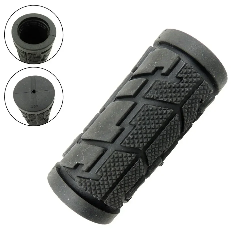 1 Pair Bike Handlebar Grips Bicycle Shift Short Texture Handlebar Cover 2.56in/65mm Half Rubber Short Handlebar Cover