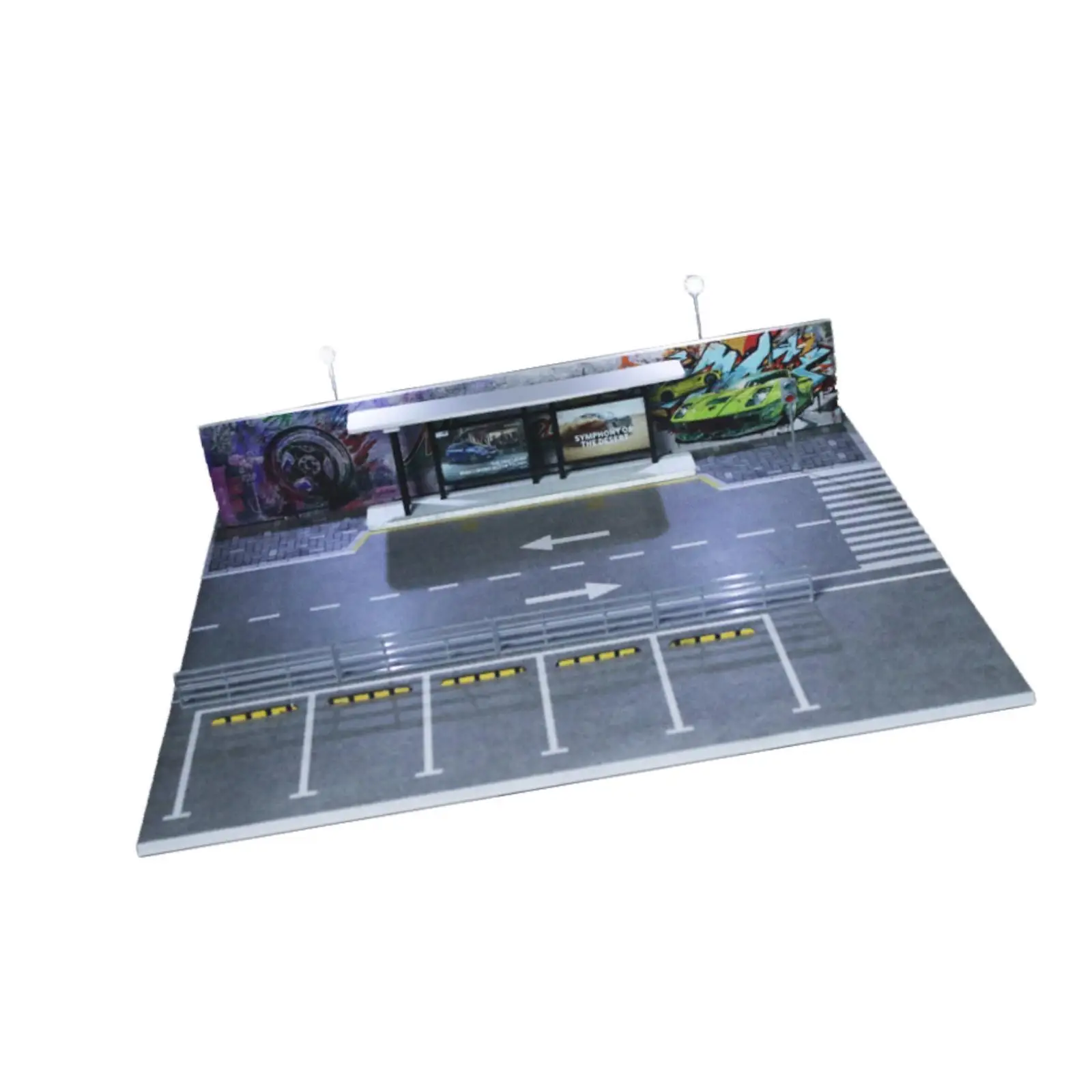 

X-T 1/64 Scale Bus Waiting Stop Road Scene Collection Creative Gift DIY Crafts