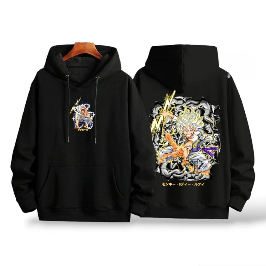 Sudadera con capucha de Anime para hombre One Luffy Gear 5 Unisex otoño e invierno nueva ropa de calle sudaderas con capucha para hombre y mujer
