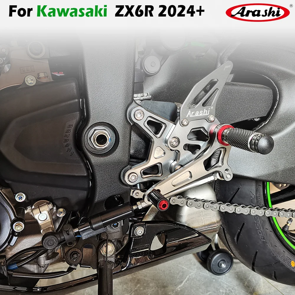 

Arashi Motorcycle accessories footrest foot peg pedal foot peg Rearset Rear Set foot rest For KAWASAKI ZX6R ZX636 2024-