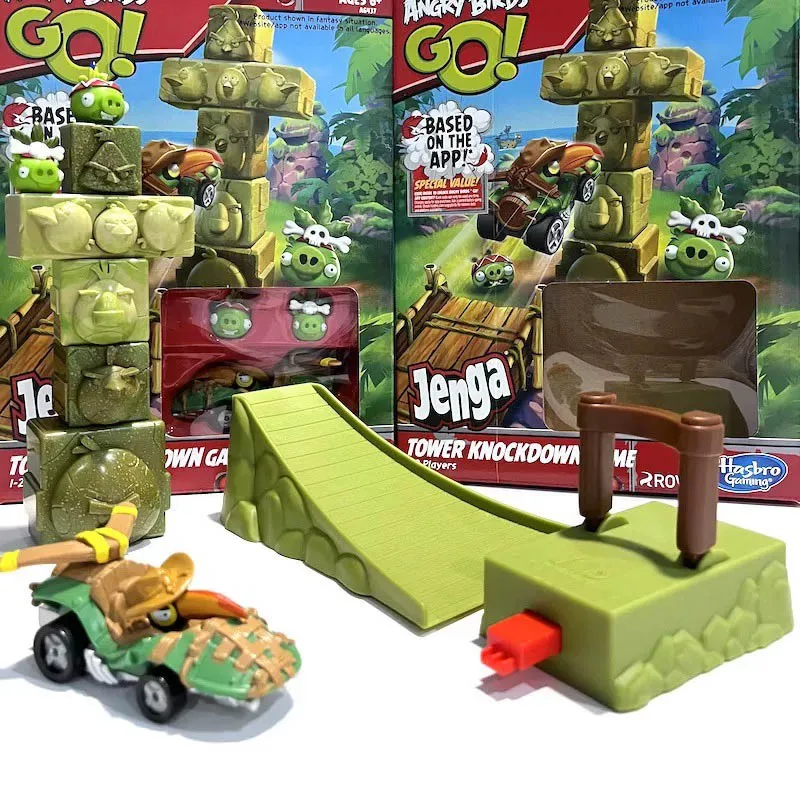 Genuine Angry Figure Birds Go! Aiming Launch Collapsing Tower Tabletop Game Mini Piggy Cars Interactive Tabletop Game Funny Toys