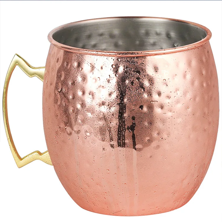 5L Super Sledgehammer Point Copper Cup Bare  Mule Cup 304 Cocktail Cup Bar Utensils Personality and Creativity