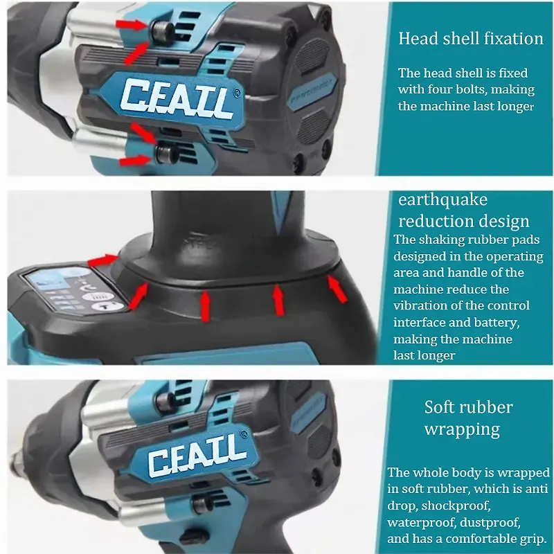 

For Makita electric wrench brushless multifunctional DTW700 18V car maintenance 1000N. M high torque cordless impact wre