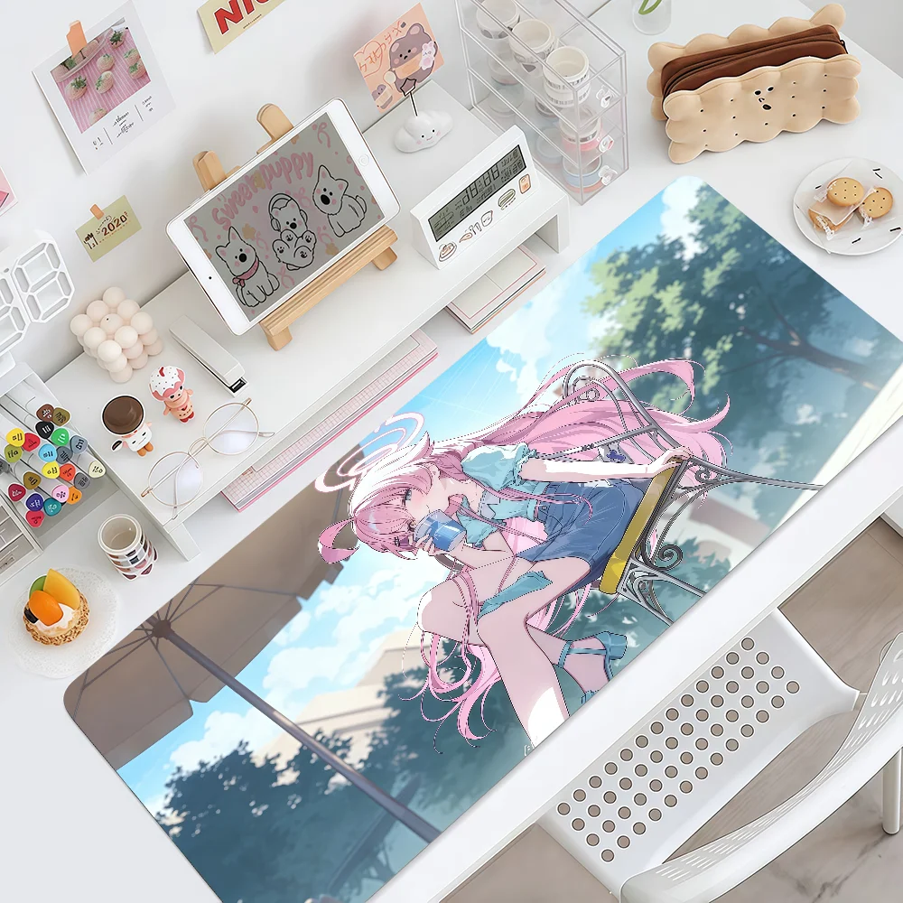 Mouse Game Pad MousePad Beauty Style Non-slip Archive Lockedge Office Student Gaming B-Blue Thickened Large Writing Pad Cushion