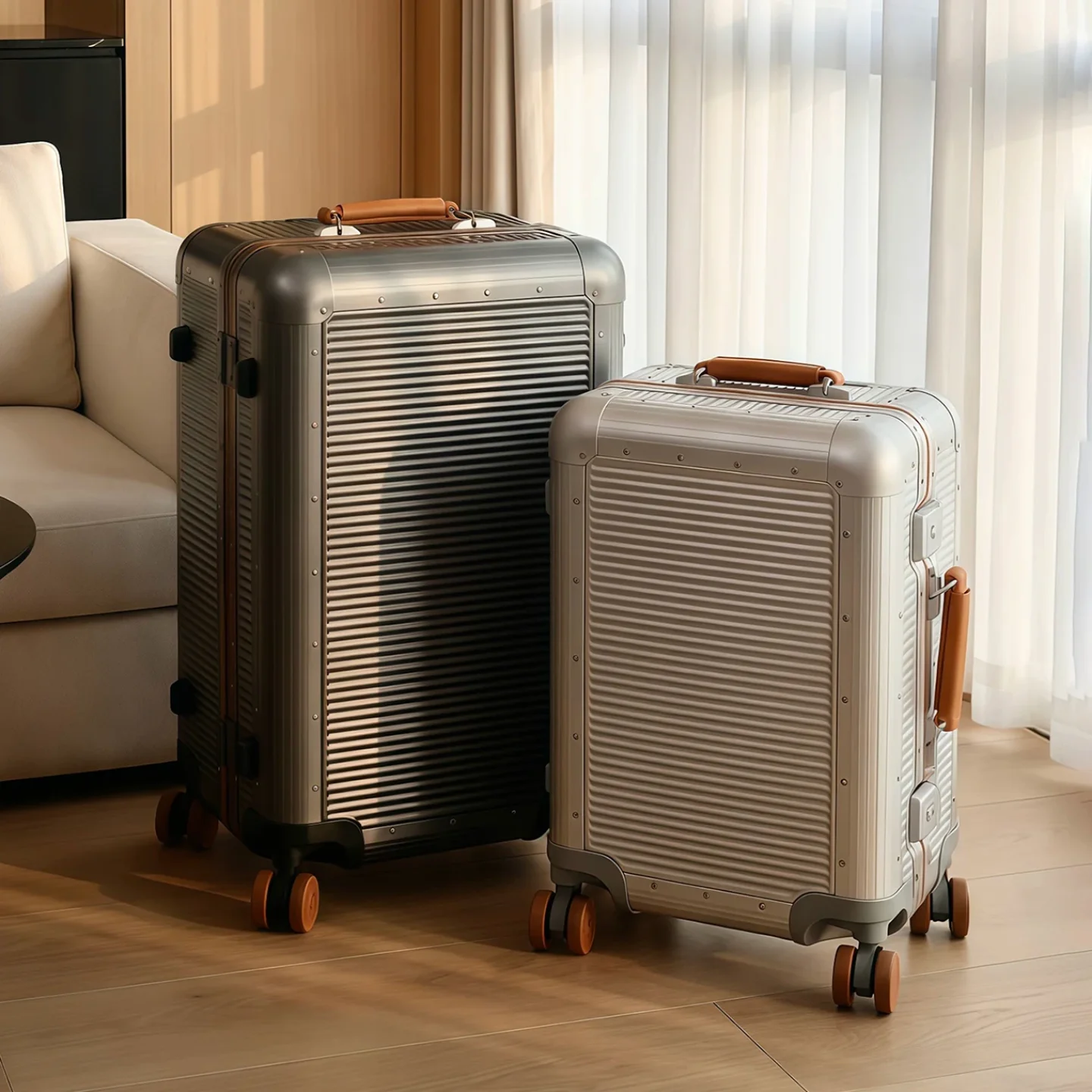 Thickened Durable Aluminum Frame Trolley Suitcase Large Capacity Unisex Password Travel Luggage Hard Shell Rolling Case for Trav