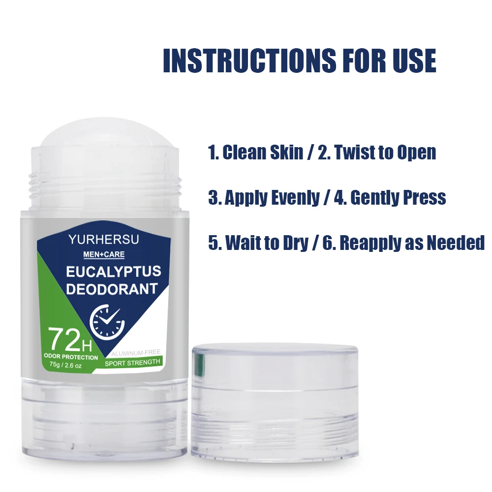 مزيل عرق الأوكالبتوس لرائحة تحت الإبط - حماية قوية للعرق، سريعة الجفاف، بدون علامات بيضاء