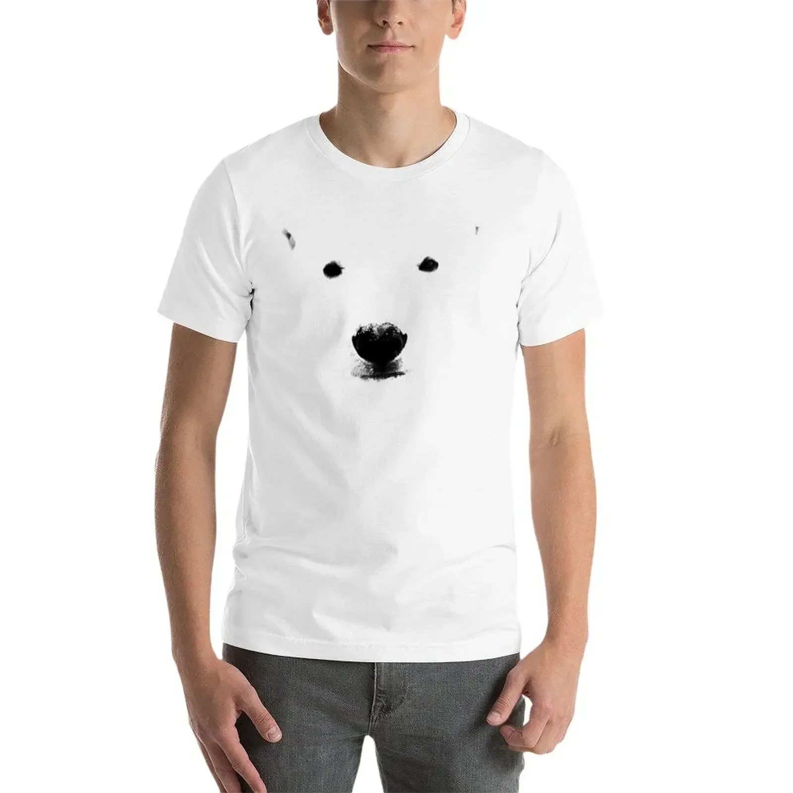 Polar Bear in a Snow Storm T-Shirt Aesthetic clothing heavyweights customs t shirt men