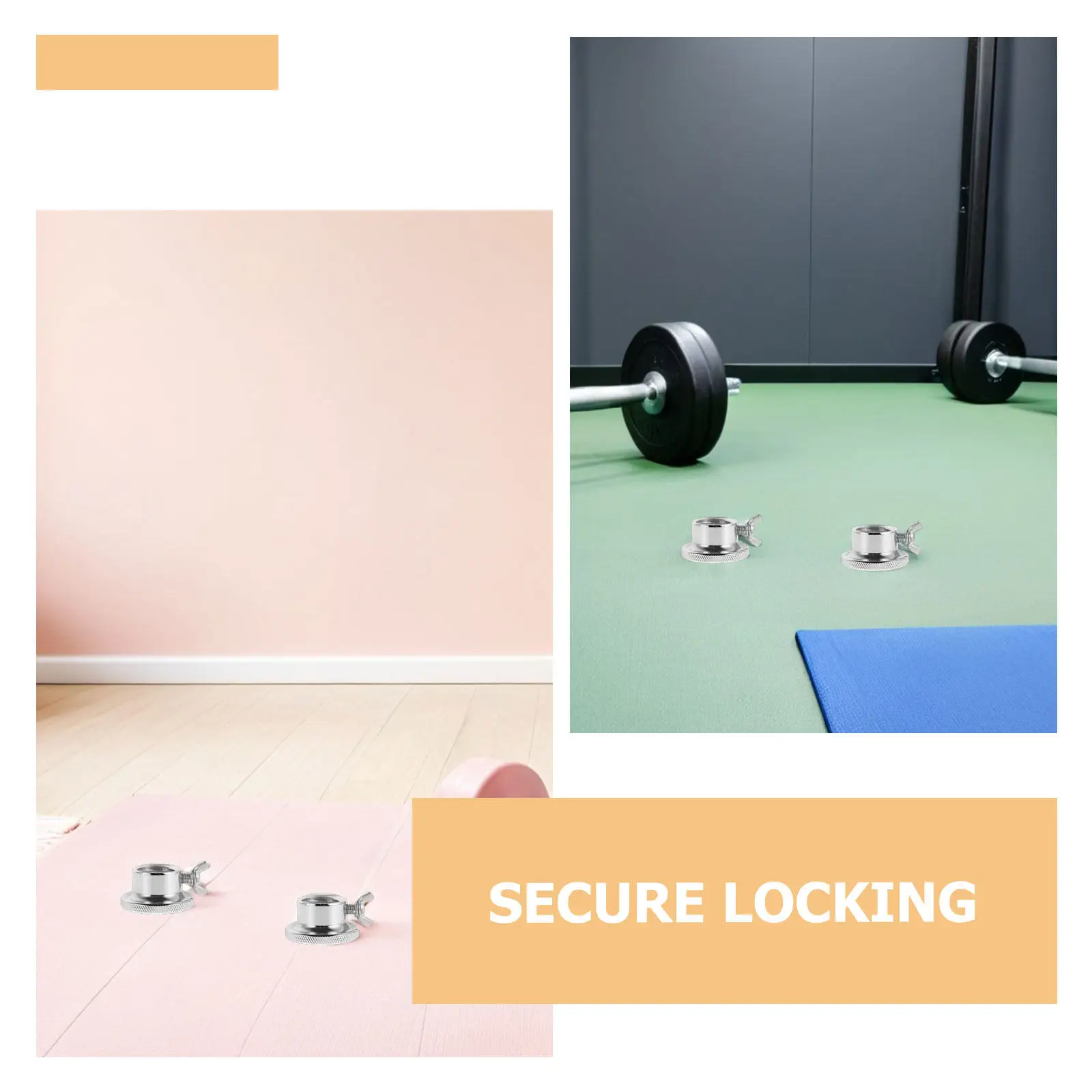Picture 7: 4Pcs Dumbbell Anti-Loosening Clamps Stainless Steel Barbell Collar Screw Clamps Wide Compatibility Weight Plate Lock