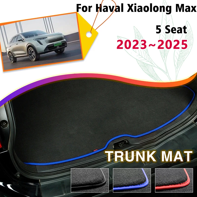 

Car Trunk Mats For Haval Xiaolong Max PHEV Hi4 2023 2024 2025 Black Storage Pads Boot Cargo Rear Trunk Carpets Auto Accessories