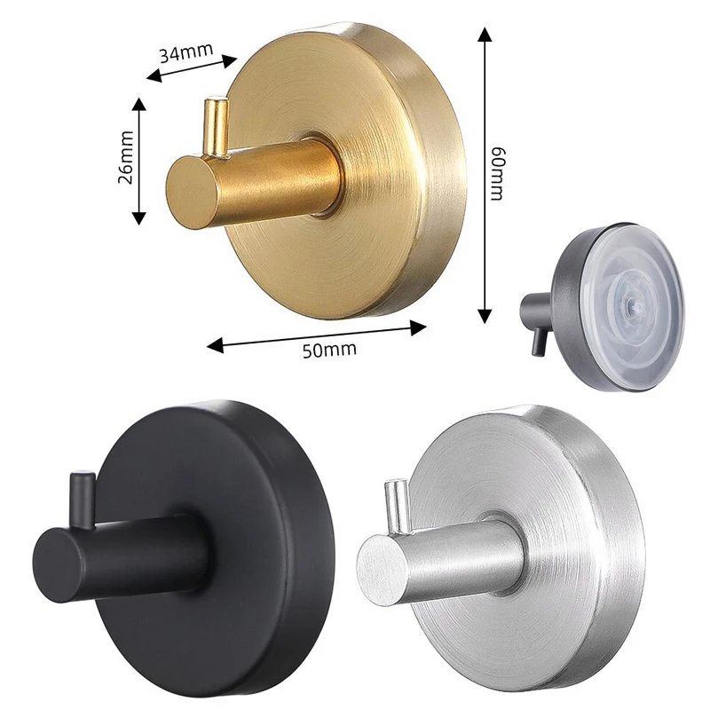 1/4pcs Suction Cup Hooks Waterproof Bathroom Robe Coat Towel Hanger Hook Punch-free Kitchen Organizer Wall Hook Holder Accessori