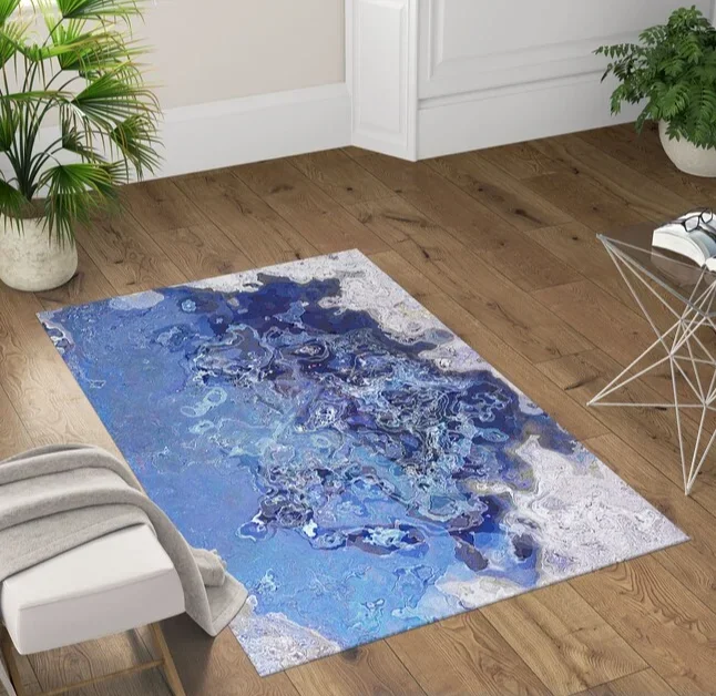 River Rock Area Rugs-Modern Organic-Grey Decor-Nature Decor-Rock Lovers Gift Gift-Unique Gift-Stone Living Room Rug-Bedroom Rug