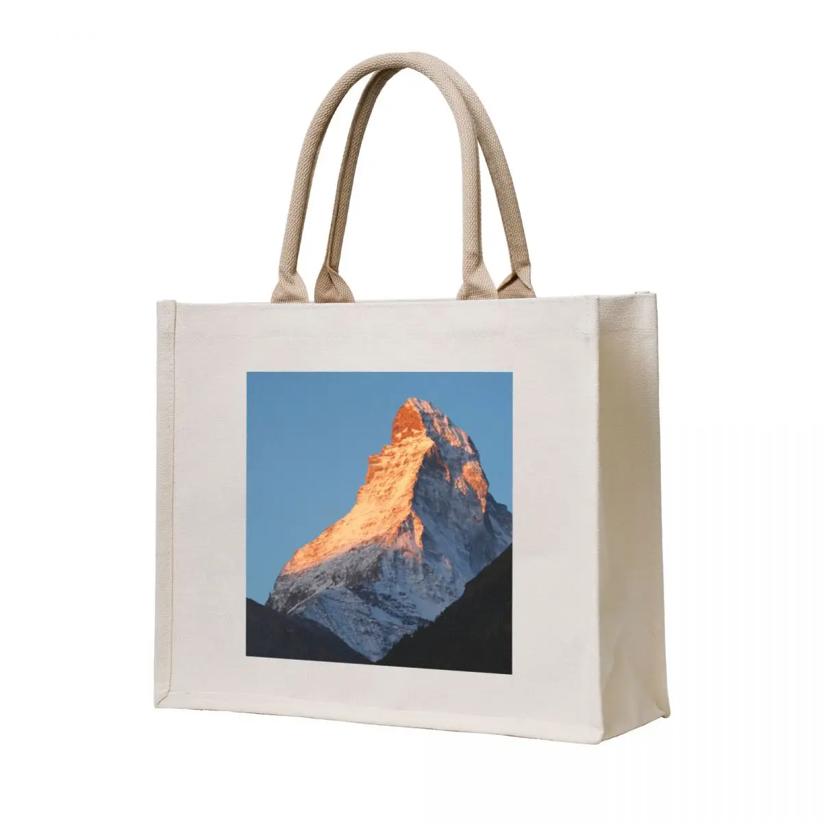 

Matterhorn, sunrise, Zermatt, Valais, Switzerland Tote Bag Women's bag tote bags men shopping cart bags Canvas
