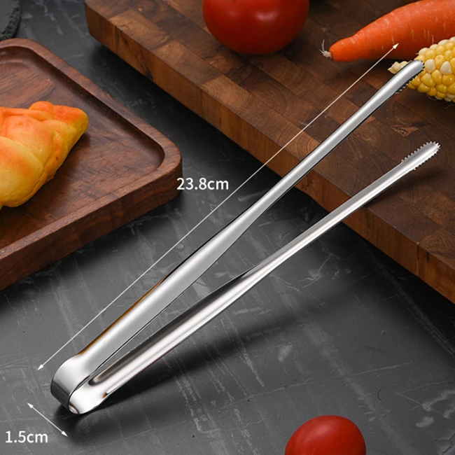 Roestvrijstalen grilltang Voedselclip BBQ Steak Clip Broodtang Kookgerei Feest Antislip Keukengadgets Accessoires