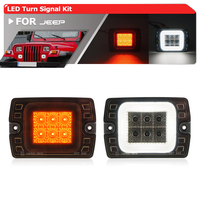 S​moked Switchback Turn Signal/DRL Running Parking Kit For Jeep Wrangler YJ 1987-1995 Bumper Sidemarkers Assembly Kit Restyling