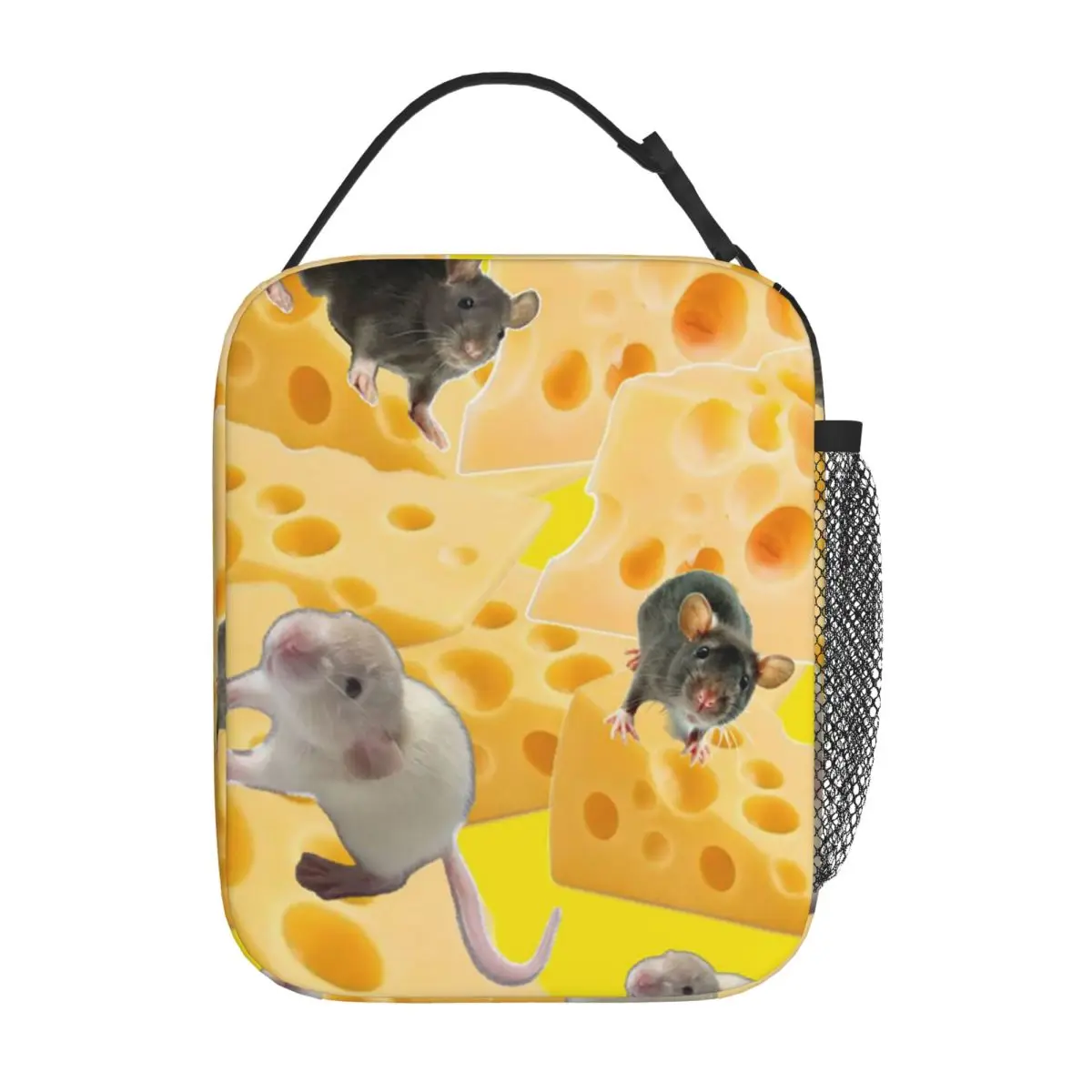 Rats Mouse Animal Cheese Insulated Lunch Bag for Women Children Portable Food Boxes Thermal Lunch Box Tote