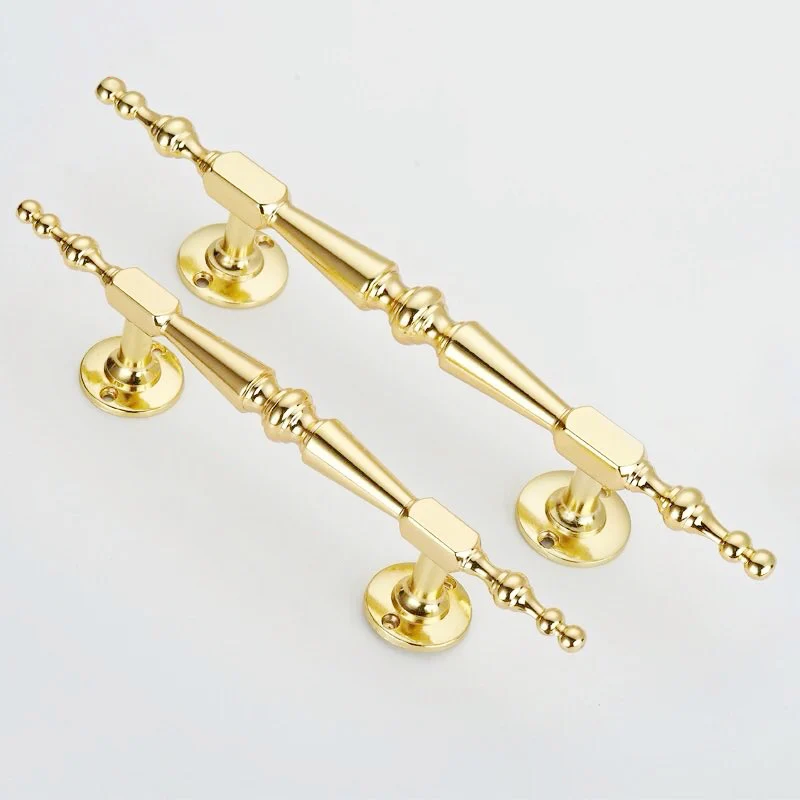 1pcs Gold Solid Wooden Door Sliding Door Wardrobe Door Handle Cabinet Drawer Handle Knobs Hardware Design 1pcs