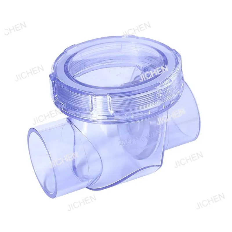 

PVC Transparent Check Valve Drainpipe Non-return Flap Valve Check Valve Combination Sets Kitchen Sewer Deodorizationm
