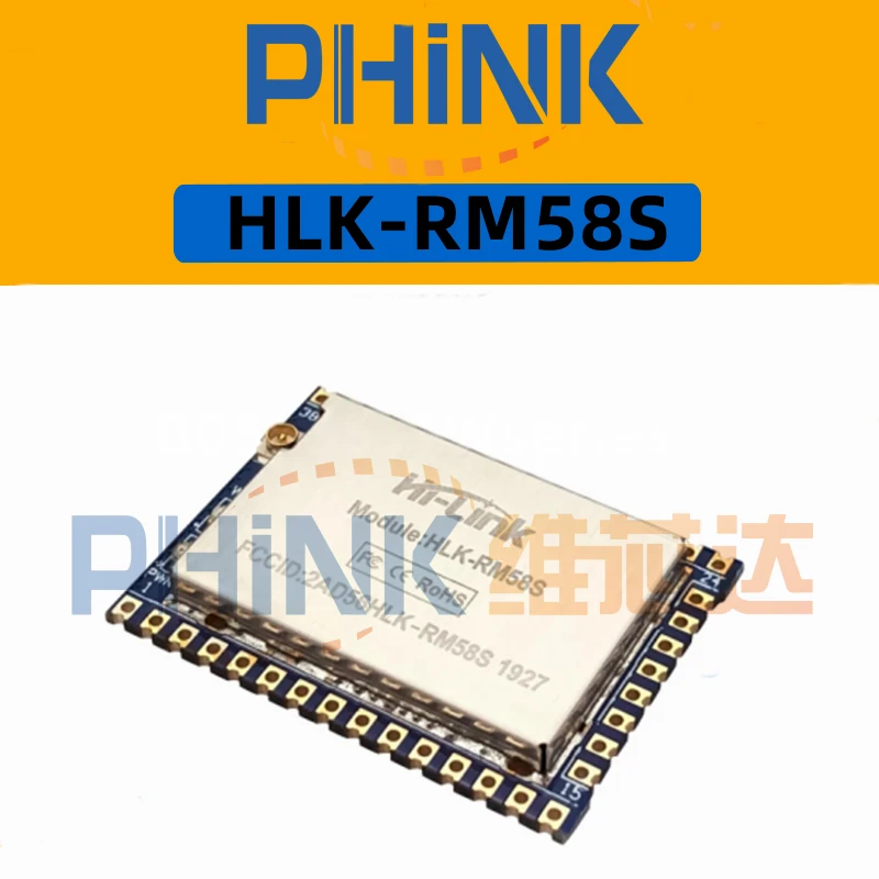 

New Low consumption 2.4G 5G Dual Band Serial Wireless WIFI Module with Long Distance Transmission HLK-RM58S Kit