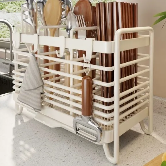 

Настенный органайзер для кухонной утвари: держатель для ложек и палочек, новая модель 2025 года, настольная подставка для палочек